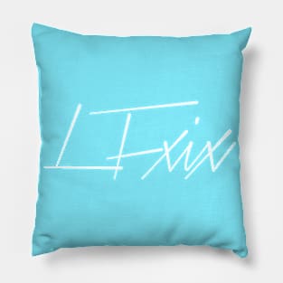 LFXIX Text Design White Pillow