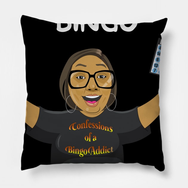 All I Do Is Play Bingo Pillow by Confessions Of A Bingo Addict