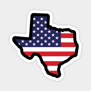 Texas State Shaped Flag Background Magnet