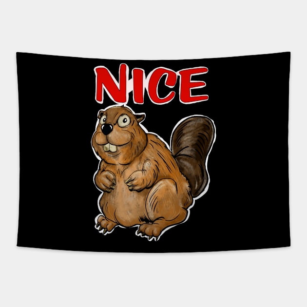 A Valentines Day Beaver Tapestry by silentrob668