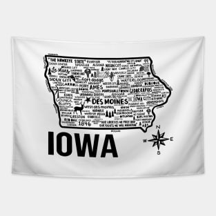 Iowa Map Tapestry