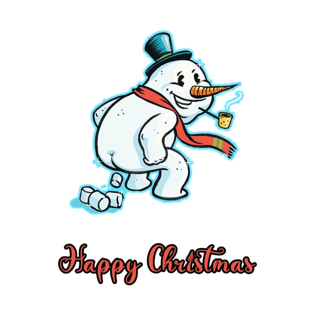 Pooping Snowman Christmas by Specialstace83