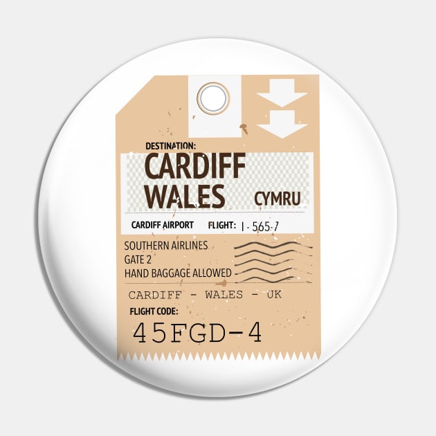 Cardiff Wales retro plane ticket, Pin by nickemporium1