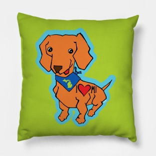 I Love MI Dog - Michigan Love Puppy Pillow