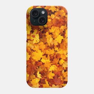 Yellow maple leaves in autumn / fall pattern Phone Case