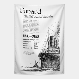 Cunard - Ocean Liners - 1931 Vintage Advert Tapestry