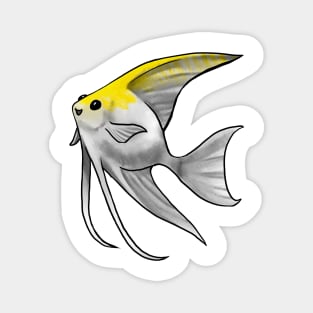 Fish - Angelfish - Gold Pearl Scale Magnet