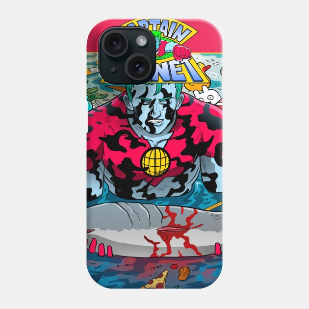 CAPTAIN PLANET SHARK Phone Case by GOUP
