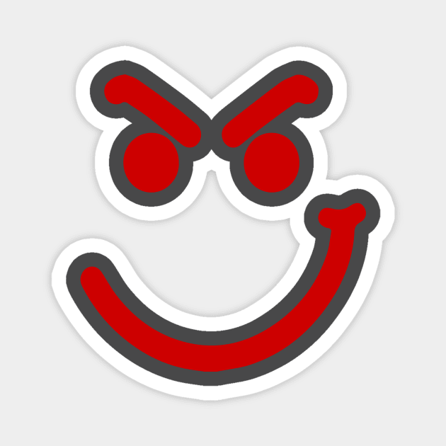 Mischievous Smirk red 2 Magnet by PNWMouseMeet