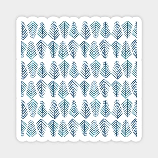 Watercolor pine trees pattern  - dark teal Magnet