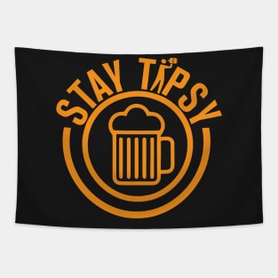 Stay Tipsy Funny Drinking Tapestry