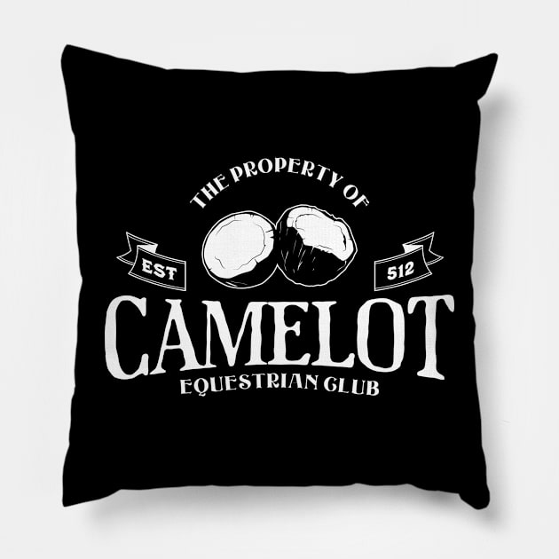 Property Of Camelot Equestrian Club Pillow by Three Meat Curry