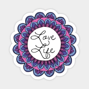 Love Life Purple Mandala Magnet