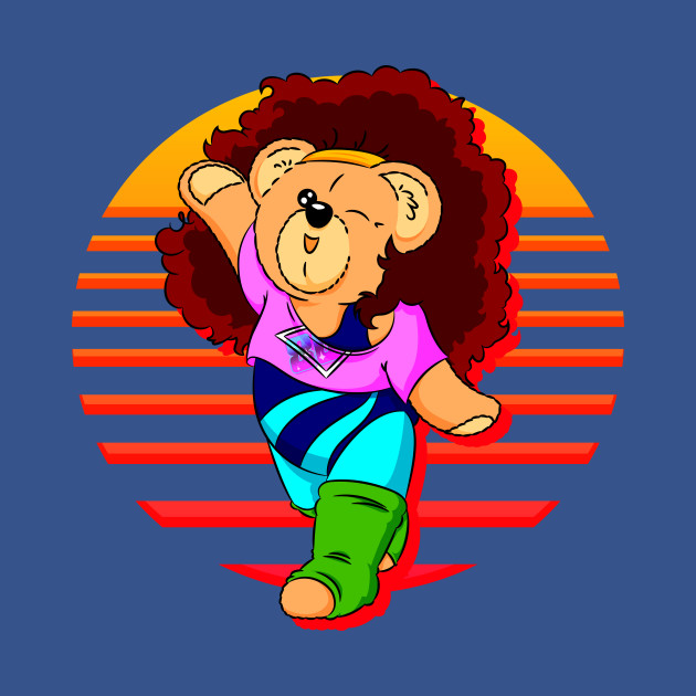 Discover Workout Bear - 80s - T-Shirt