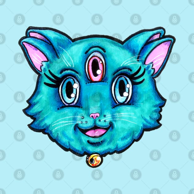 Three-Eyed Four-Eared Kitty by Phosfate