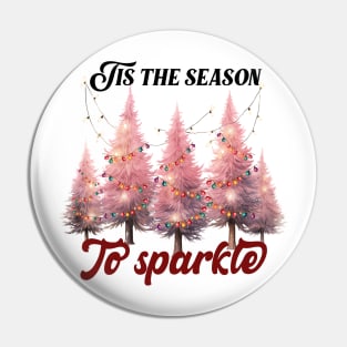 Vintage Pink Christmas Quote Pin