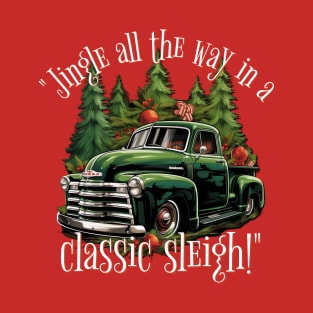 Jingle all the way in a classic sleigh T-Shirt