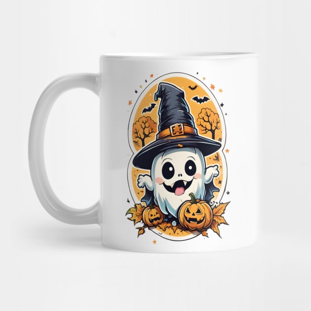 Cute Ghosts Fall Glass Mug in 2023