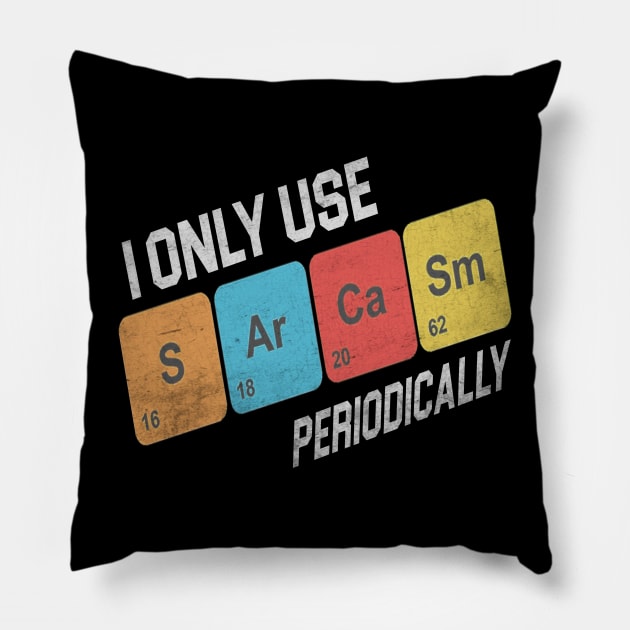 I-Only-Use-Sarcasm-Periodically Pillow by Quincey Abstract Designs