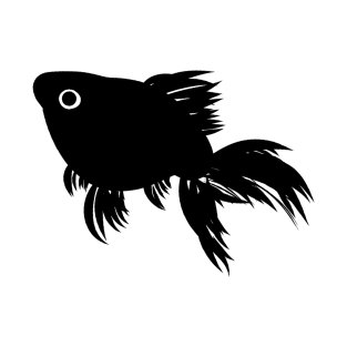 Goldfish Black White 4 T-Shirt