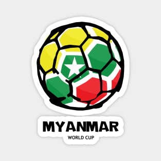 Myanmar Football Country Flag Magnet