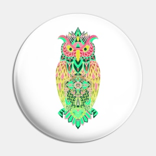 mr owl in ecopop pattern aesthetic art in rainbow color Pin