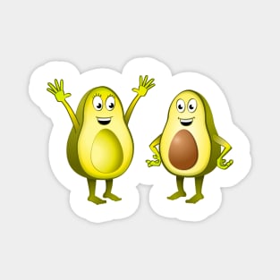 Two happy avocado’s Magnet