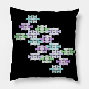Purple, Green, Blue geometric shapes Pillow