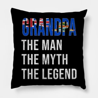 Grand Father Caymanian Grandpa The Man The Myth The Legend - Gift for Caymanian Dad With Roots From  Cayman Islands Pillow