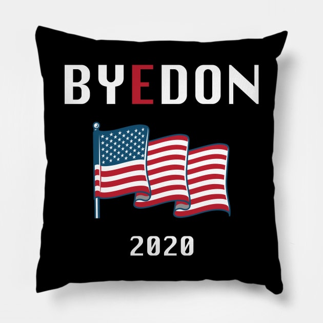 Bye Don 2020 Joe Biden supporter T-shirt Pillow by ABC Art