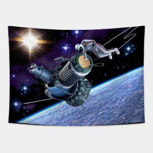 First spacewalk from Voskhod-2 spacecraft. Tapestry