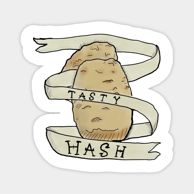 Tasty Hashbrowns Magnet by DopamineDumpster