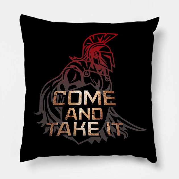 Molon Labe - "Come and take it" Pillow by VibeBoxx