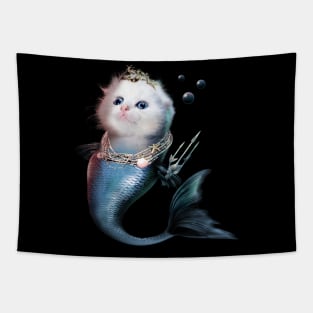 Cute Cat Mermaid Tapestry