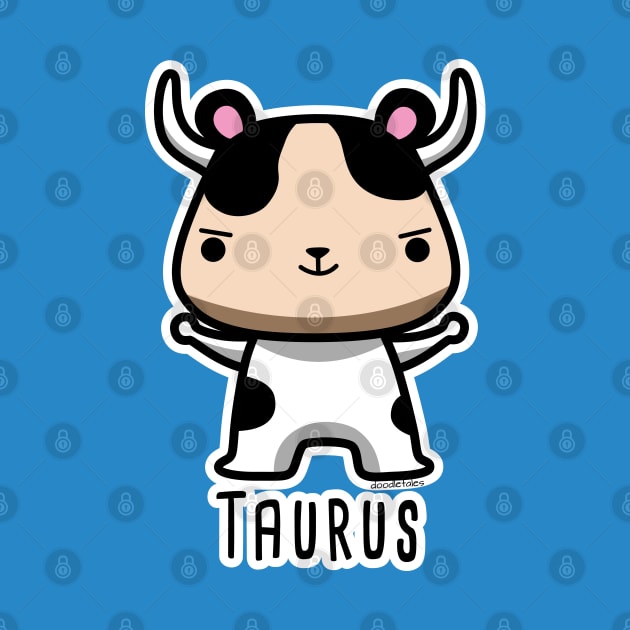 Taurus zodiac teddy bear by doodletales