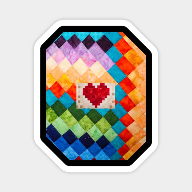 Quilting Love Magnet by DadOfMo Designs