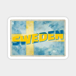 Sweden Vintage style retro souvenir Magnet