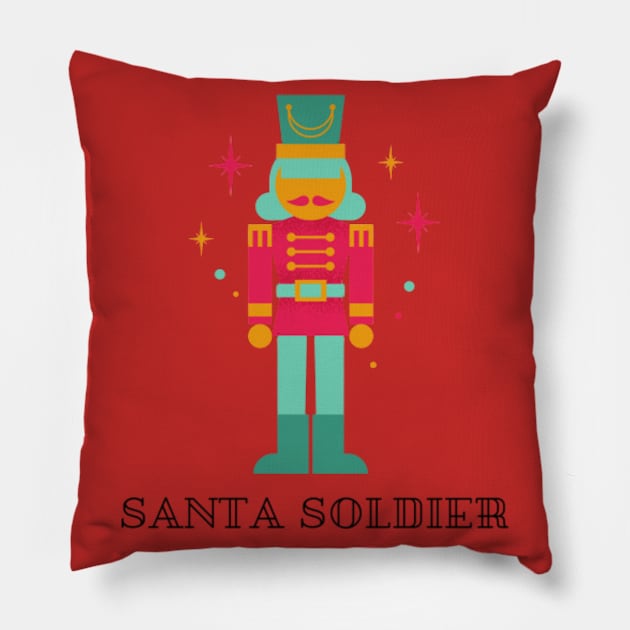 Christmas Santa Soldier Pillow by Christamas Clothing