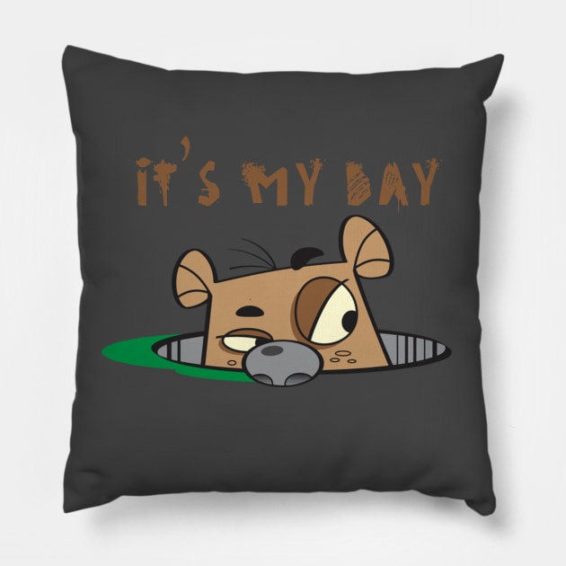 Groundhog Day t-shirt Pillow by adouniss