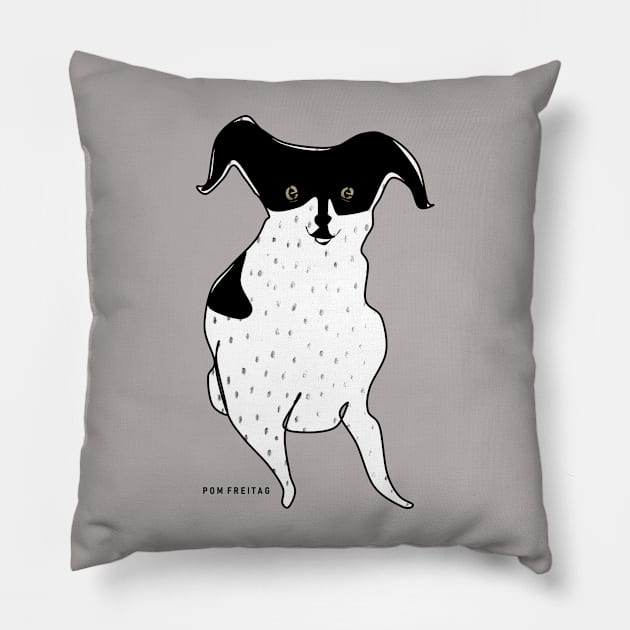 Rat terrier : Pillow by Annie Pom Freitag