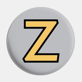 Funky Yellow Letter Z Pin