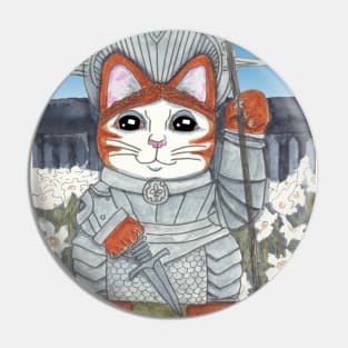 Joan of Arc cat Pin