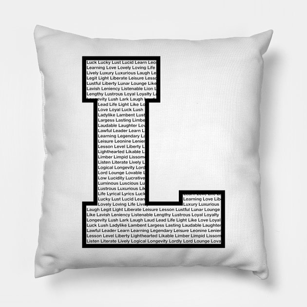 L Black Pillow by Shirtle