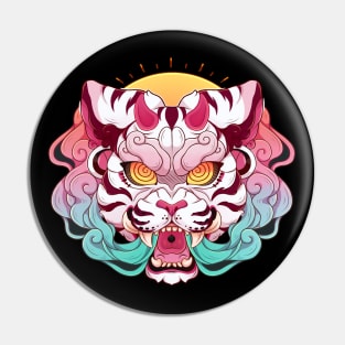 Kitsune Tiger Mask Pin