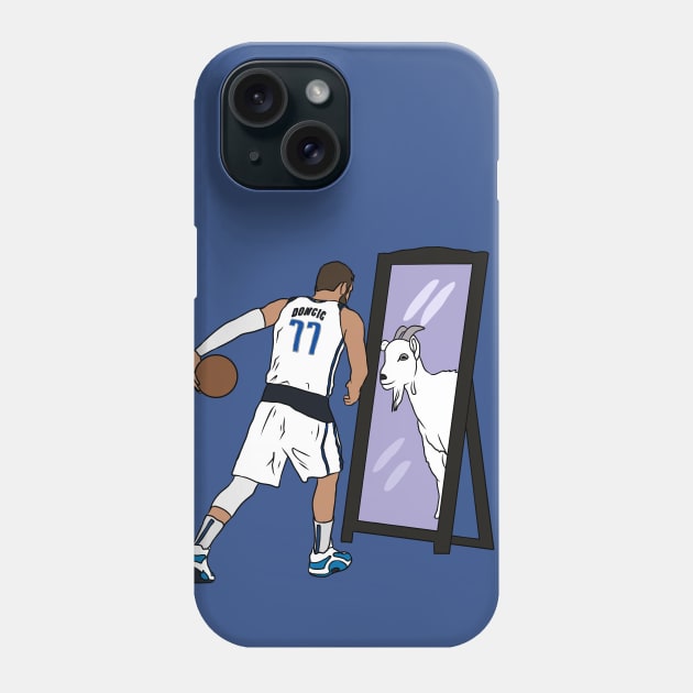 Luka Doncic Mirror GOAT Phone Case by rattraptees