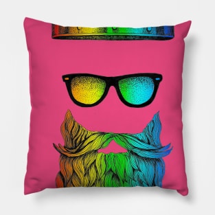 LGBT Gay Bearded Bear King Design T-Shirt Pillow