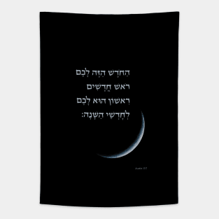 Rosh Chodesh Hebrew Bible Quote About the New Moon Tapestry