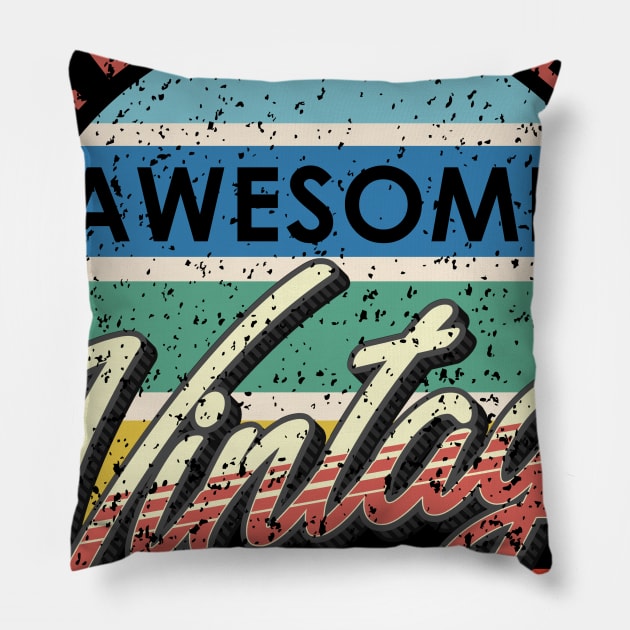 43 Years of Being Awesome Vintage Limited Edition Pillow by simplecreatives