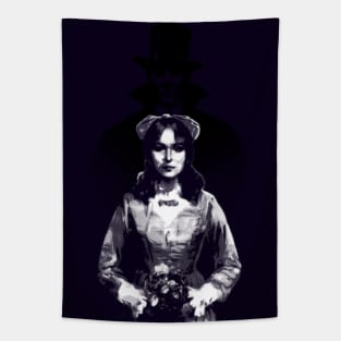 Foreboding Portrait Tapestry