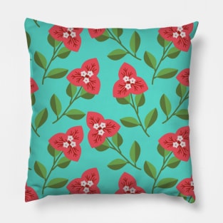 Pink bougainvillea Pillow